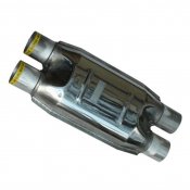 Universalljuddämpare platt med 2x50mm anslutning