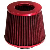 Sportluftfilter 3 tum (76 mm) – öppet koniskt – röd