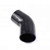 Silikonslang 45° 89mm (3,5tum) - Svart