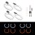 Angel eyes Crystal Switch back - BMW E46 (131mm x 4)