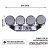 Extraljuspaket 640W (4x LED 9" extraljus + Hållare + Reläsats)