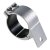 Extraljusfäste Klämma Rördiameter 76-81mm (3") Silver