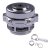Dumpventil 50mm med Monteringskit Silver