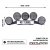 Extraljuspaket Mr Tuning Beam 850W (5x LED 9" Extraljus + hållare + reläsats)