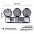 Extraljuspaket slim 315W (3x LED 7" (18cm) extraljus + Hållare + Reläsats)