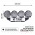 Extraljuspaket DRL 9" 792W V2 (4x LED 9" extraljus + hållare + reläsats)
