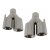 2x Dubbla 80mm utblås Rostfria
