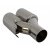 2x Dubbla 80mm utblås Rostfria