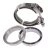 3" v-band set Svartstål Quick Release