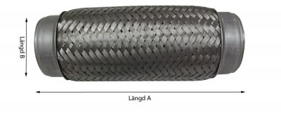 Flexrör med svetsanslutning 45 x 150mm