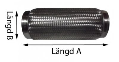 Flexrör interlock med svetsanslutning 45 x 110mm