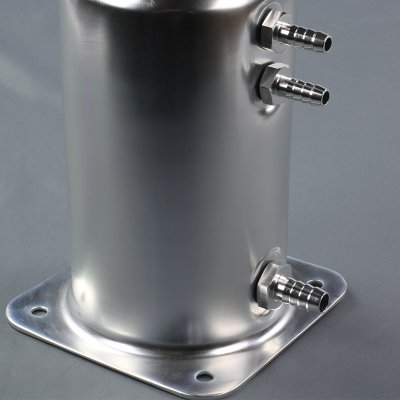 Bränsle Catchtank Rund (Silver)