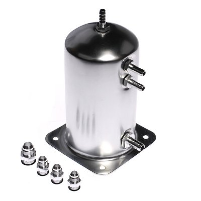 Bränsle Catchtank Rund (Silver)