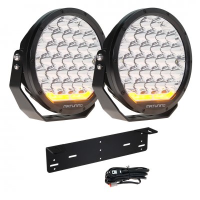 Extraljuspaket DRL 9" 396W V2 (2x LED 9" extraljus + hållare + reläsats)