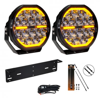 Extraljuspaket Mr Tuning Nova 320W (2x LED 9" Extraljus + hållare + reläsats)