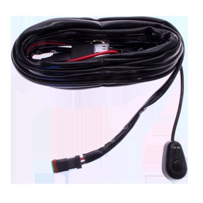 DT-kontaktrelä (för ett extraljus/LED-ramp) med knapp & kabel 12V