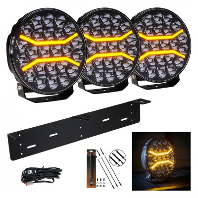 Extraljuspaket Mr Tuning Vibe 504W (3x LED 9" Extraljus + hållare + reläsats)
