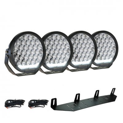 Extraljuspaket Mr Tuning DRL 792W (4x LED 9" Extraljus + hållare + reläsats)