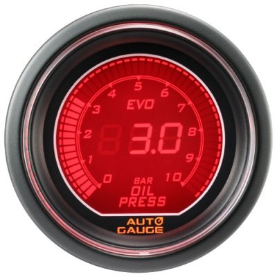 Auto Gauge Mätare Digital 52mm Oljetryck