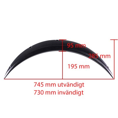 Skärmbreddare JDM 780mm / 5cm (2st)