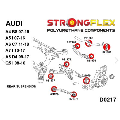 Audi A6 (4G) (2011-2018) - Bakre Krängningshämmarbussning 18,5mm Gul (221666A)