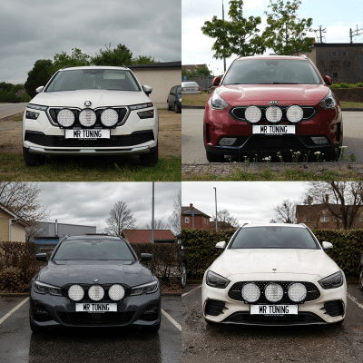 Extraljuspaket 480W (3x LED 9" extraljus + Hållare + Reläsats)