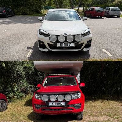 Extraljuspaket 640W (4x LED 9" extraljus + Hållare + Reläsats)