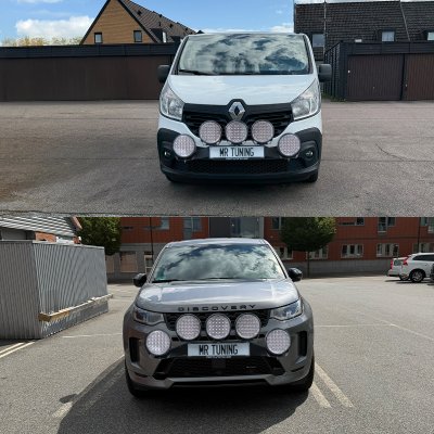 Extraljuspaket 800W (5x LED 9" extraljus + Hållare + Reläsats)