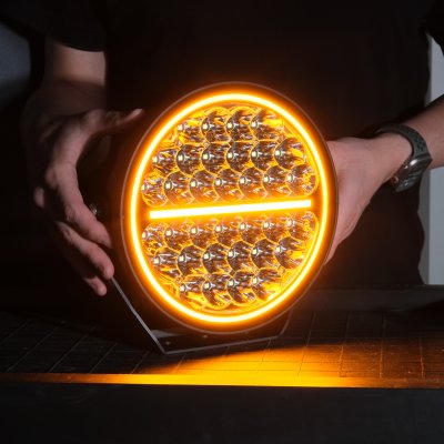 Extraljuspaket Mr Tuning Beam 850W (5x LED 9" Extraljus + hållare + reläsats)