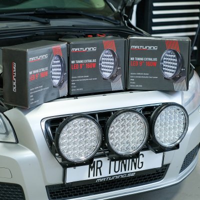Extraljuspaket 480W (3x LED 9" extraljus + Hållare + Reläsats)