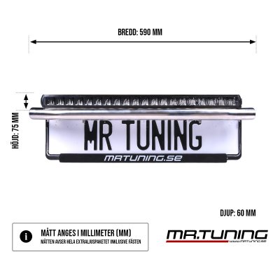 PAKET LED Ramp Mr Tuning XM100 + Unibar Rostfri