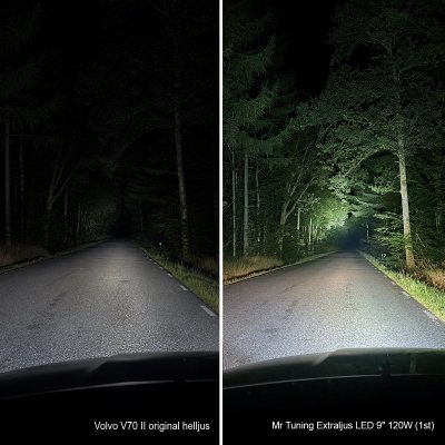 Extraljuspaket 360W (3x LED 9" extraljus + Hållare + Reläsats)