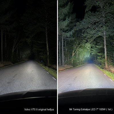 Extraljuspaket 315W (3x LED 7" (18cm) extraljus + Hållare + Reläsats)