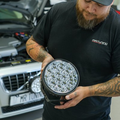 Extraljuspaket slim Mr Tuning 315W (3x LED 7" Extraljus + hållare + reläsats)