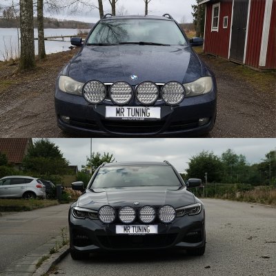 Extraljuspaket Mr Tuning Beam 680W (4x LED 9" Extraljus + hållare + reläsats)