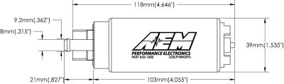 AEM 340l/h 1000hp Bränslepump ink monteringssats