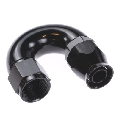 AN4 PTFE Slangkoppling 180° (Full Flow)
