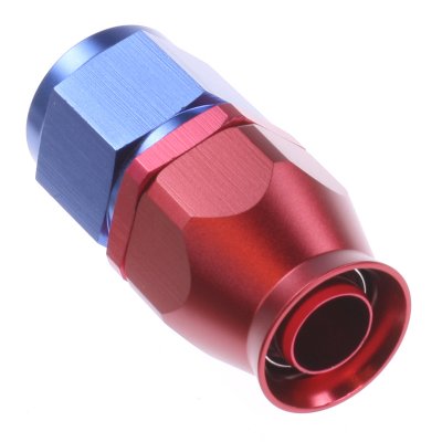 AN8 PTFE Slangkoppling Rak - Blå/Röd