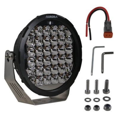 Aurora Original Extraljuspaket 540W (3x Aurora LED 9" extraljus + Hållare + Reläsats)