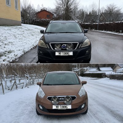 Extraljuspaket 240W LED Black Edition 9" (med vit / orange positionsljus) (2x LED 9" 120W Extraljus + Hållare + Reläsats)