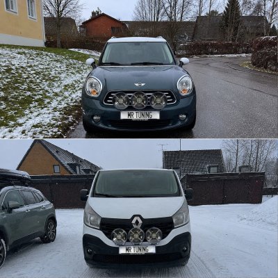 Extraljuspaket Komplett 360W LED Black Edition 9" (med vit / orange positionsljus) (3x LED 9" 120W Extraljus + Hållare + Reläsat