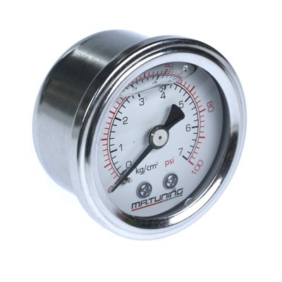 Bränsletrycksmätare 0-100psi (0-7bar) 1/8 NPT