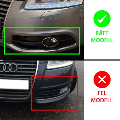 Dimljuskåpa RS6 Honeycomb Audi A6 S-Line (C6) (2008-2010)