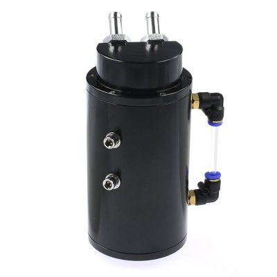 Oljecatchtank 0,75l Svart - Rund
