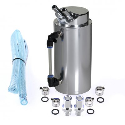 Oljecatchtank 0,75l Silver - Rund