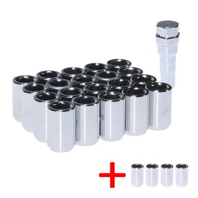 Hjulmuttersats Tuningmutter Chrome (24x) - Nissan Navara D22 / D23 / D40 (1997-2017)