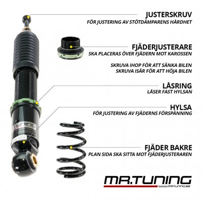 Coilovers bak Mr Tuning Monopro SAAB 9-3 (2003-2013)