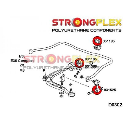 BMW E36 Compact - Krängningshämmarstags bussning framvagn (031525)