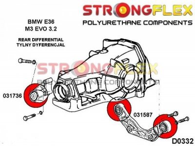 BMW E36 M3 3.2 - Främre diffbussning bakvagn (031736)