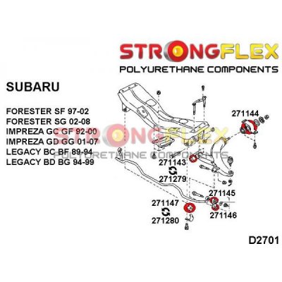 Subaru Impreza WRX / STi (GDB) - Bakre bärarmsbussning (271144)